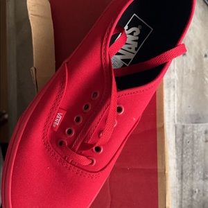 RED VANS NEW CONDITION